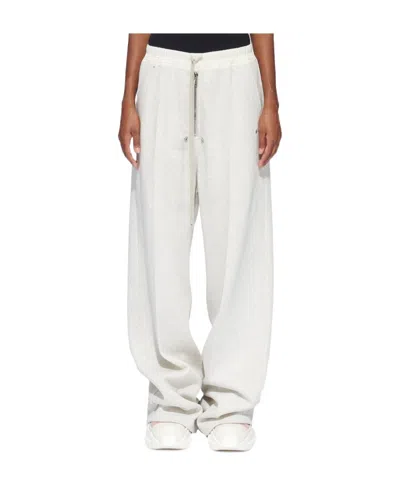 Rick Owens Drkshdw Wide-leg Cotton Trousers In White