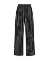 Rick Owens Drkshdw Wide-leg Faux-leather Trousers In Black