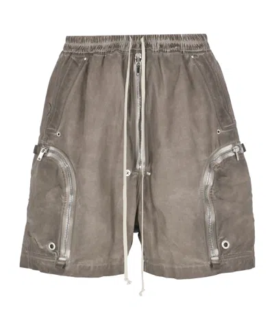 Rick Owens Drkshdw Bauhaus Drawstring Shorts In Brown