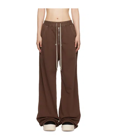 Rick Owens Drkshdw Brown Porterville Geth Bela Lounge Pants In 83 Terra