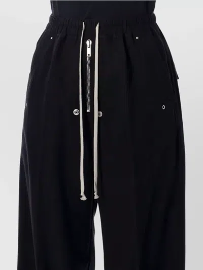 Rick Owens Drkshdw Wide Leg Trousers Featuring Pockets In Black