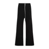 Rick Owens Drkshdw Side-slit Cotton Straight Trousers In Black
