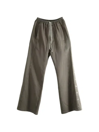 Rick Owens Drkshdw Wide Pusher Drawstring Button Trousers In Brown