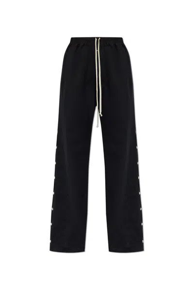 Rick Owens Drkshdw Wide Pusher Pants In Black