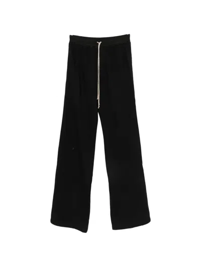 Rick Owens Drkshdw Wide Pusher Press-stud Track Pants In Black