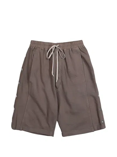 Rick Owens Drkshdw Wide Pusher Shorts In Brown
