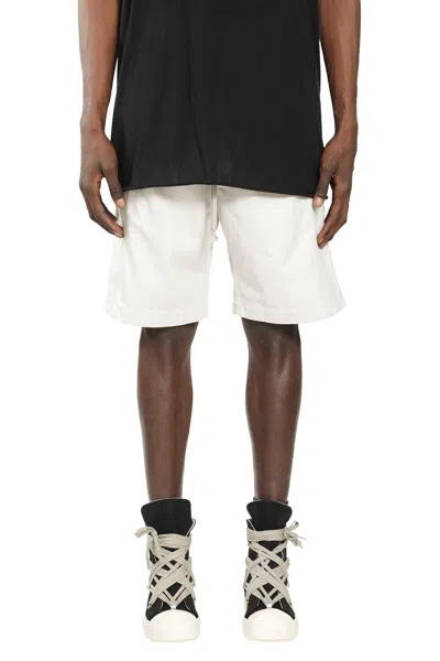 Rick Owens Drkshdw Wide Pusher Shorts In White