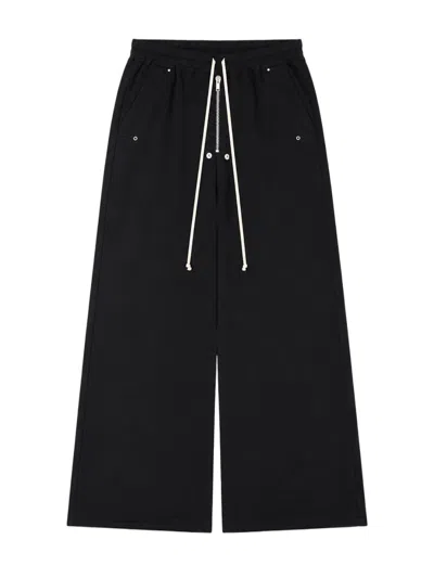 Rick Owens Drkshdw Wide-leg Pants With High Waist And Relaxed Fit In Black