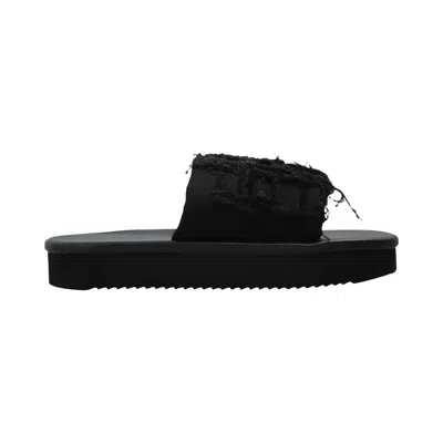 Pre-owned Rick Owens Drkshdw Wmns Denim Imbottiti Slide Sandal 'black' | Women's Size 36