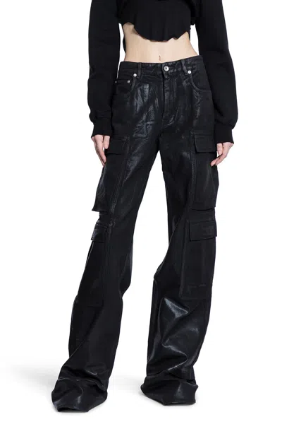 Rick Owens Drkshdw Hollywood Double Cargo Jeans In Black