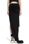 Rick Owens Drkshdw Soft Edfu Maxi Skirt In Black