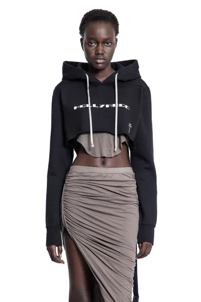 Rick Owens Drkshdw Woman Black Sweatshirts