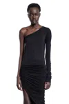 Rick Owens Drkshdw Top Di Hollywood Ziggy In Black