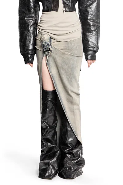 Rick Owens Drkshdw Woman Blue Skirts