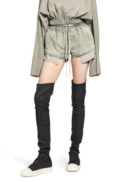 Rick Owens Drkshdw Woman  Shorts In Gray