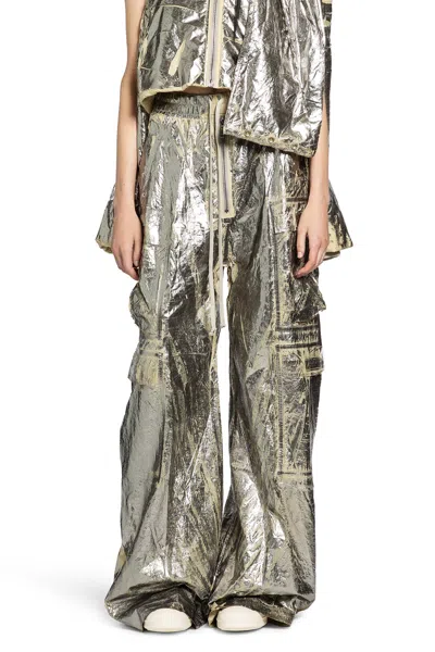 Rick Owens Drkshdw Woman  Trousers In Silver