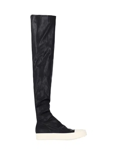 Rick Owens Drkshdw Women High Sock Sneaks' Denim Boots