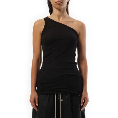 Rick Owens Drkshdw Women's One Shoulder Tank Top In Black