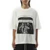 Rick Owens Drkshdw Women's Opera Print Warlus T-shirt In Milk/black