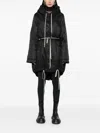 Rick Owens Drkshdw Fishtail Parka In 09 Black