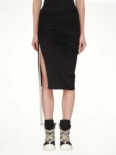 Rick Owens Drkshdw Women's Soft Edfu Knee Skirt In Black