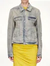 Rick Owens Drkshdw Women's Trucker Worker Jacket In Blue
