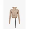 Rick Owens Drkshdw Womens Dirty Pearl Mountain Sweat Cotton Jacket In Neutral