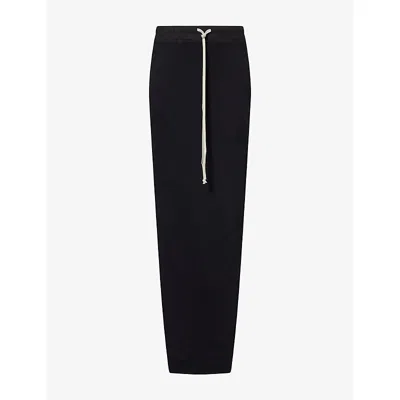 Rick Owens Drkshdw Womens Pillar Draped Cotton Maxi Skirt Black