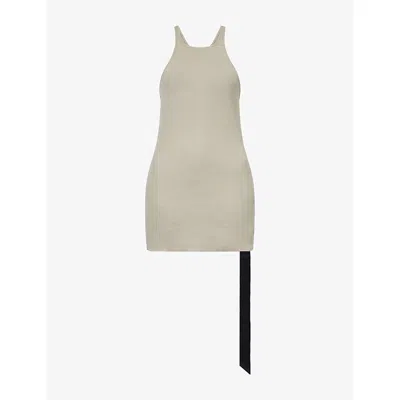 Rick Owens Drkshdw Womens Racerback Cotton Tank Top Mineral