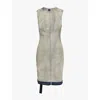 Rick Owens Drkshdw Sleeveless Denim Dress In Sky