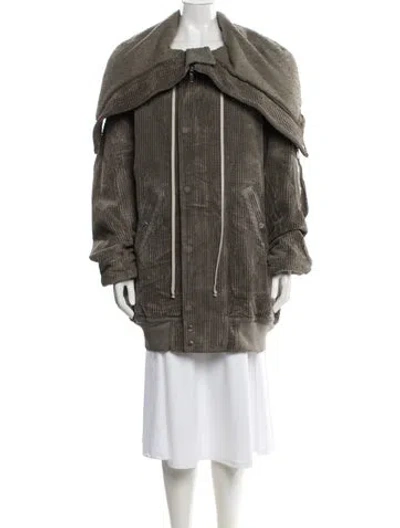 Pre-owned Rick Owens Drkshdw Wool Jacket In Green