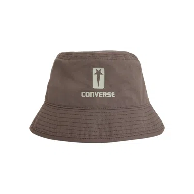 Pre-owned Rick Owens Drkshdw X Converse Bucket Hat 'dust' | Brown | Men's Size Onesize