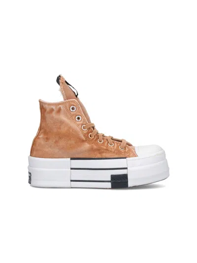 Rick Owens Drkshdw X Converse High-top Sneakers ‘dbl Drkstr Chuck 70' In Beige