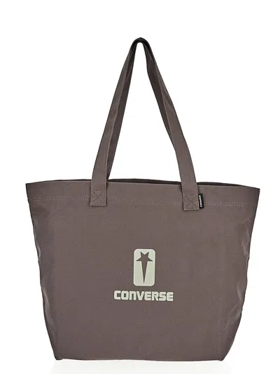 Rick Owens Drkshdw X Converse Logo Tote Bag In Grey