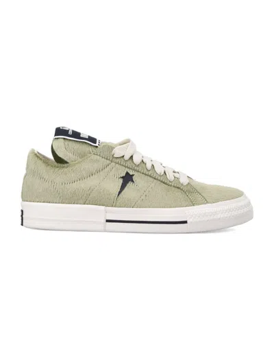 RICK OWENS DRKSHDW X CONVERSE RICK OWENS DRKSHDW X CONVERSE ONESTAR PONY HAIR SNEAKERS - ACID GREEN