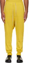 Rick Owens Drkshdw Yellow Concordians Drawstring Sweatpants In Yellow