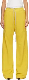 Rick Owens Drkshdw Yellow Concordians Pusher Lounge Pants In Yellow