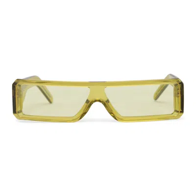 Rick Owens Drkshdw Yellow Gethshades Sunglasses In Green