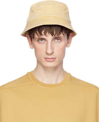 Rick Owens Drkshdw Yellow Gilligan Narrow Brim Bucket Hat In 42 Mustard