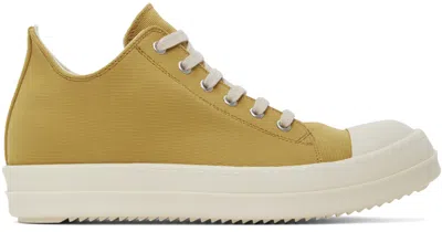 Rick Owens Drkshdw Yellow Low Sneaks Sneakers In 4211 Mustard/milk/mi