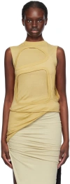 Rick Owens Drkshdw Yellow Membrane Ii Tank Top In 42 Mustard