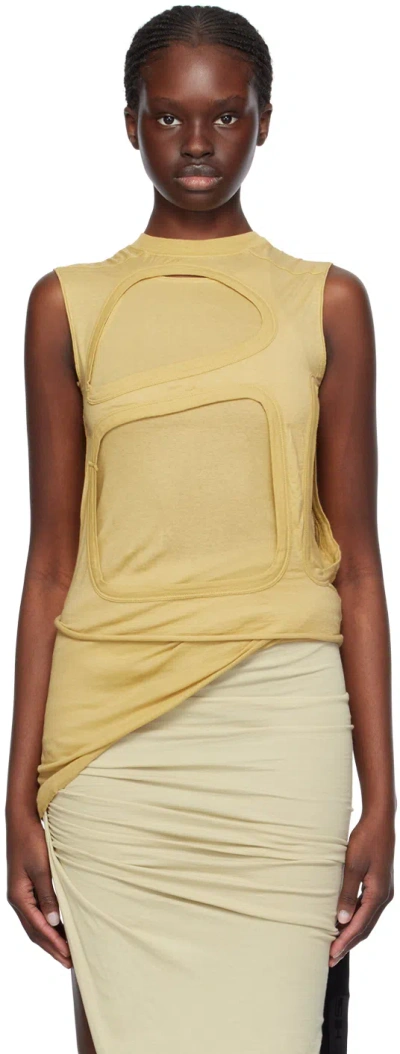 Rick Owens Drkshdw Yellow Membrane Ii Tank Top In 42 Mustard