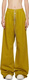 RICK OWENS DRKSHDW YELLOW PORTERVILLE GETH BELAS LOUNGE PANTS