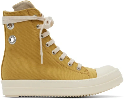 Rick Owens Drkshdw Yellow Sneaks Sneakers In 4211 Mustard/milk/mi
