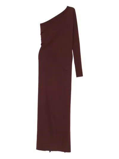 Rick Owens Drkshdw Ziggy Dress In Brown