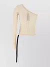 Rick Owens Drkshdw 'ziggy' One-shoulder Fitted Top With Asymmetric Hem
