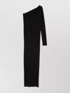 Rick Owens Drkshdw Ziggy One Shoulder Maxi Dress In Black