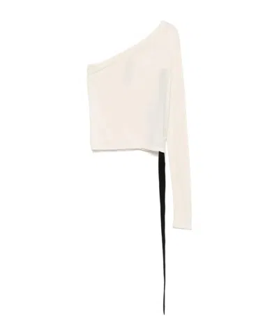 RICK OWENS DRKSHDW RICK OWENS DRKSHDW ZIGGY ASYMMETRIC NECK T-SHIRT