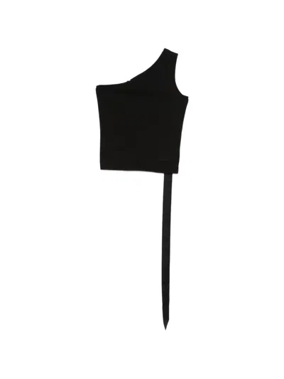 Rick Owens Drkshdw Ziggy Top In Black