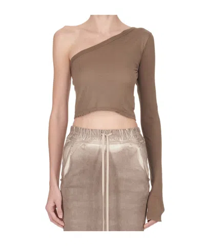 Rick Owens Drkshdw Ziggy Top In Brown